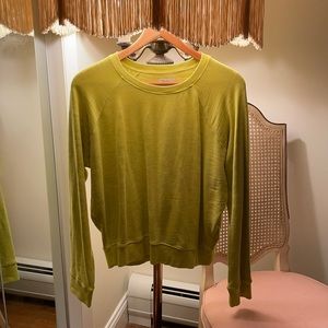 J Crew Vintage Fleece Garment Dyed Long Sleeve Top